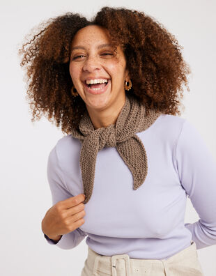 Anni Scarf Taupe Brown