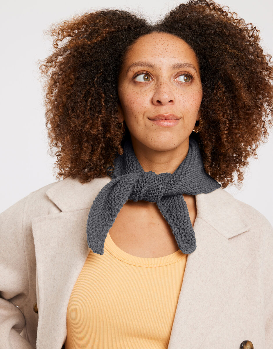 Anni Schal Tweed Grey