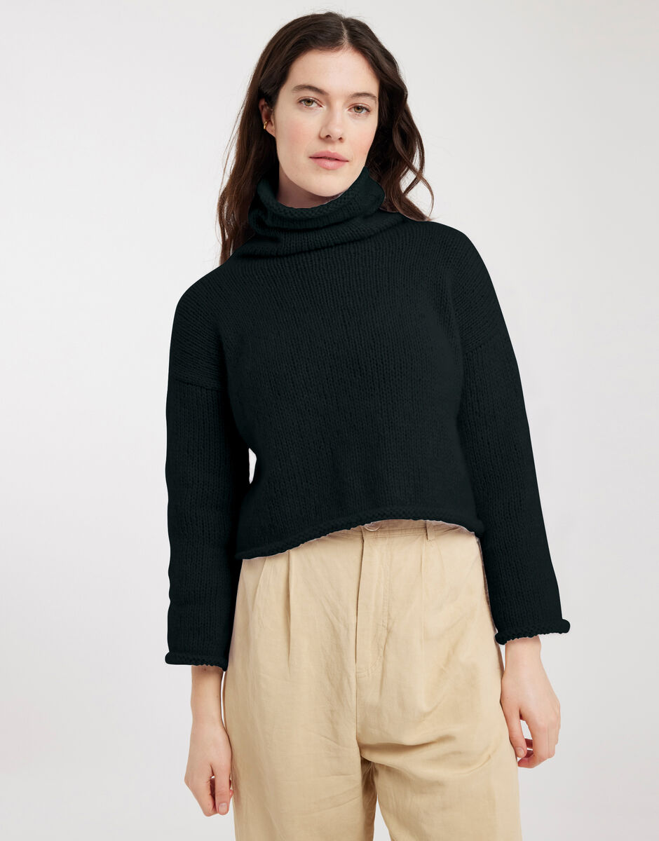 Relax Knit Through It Sweater Forest Green