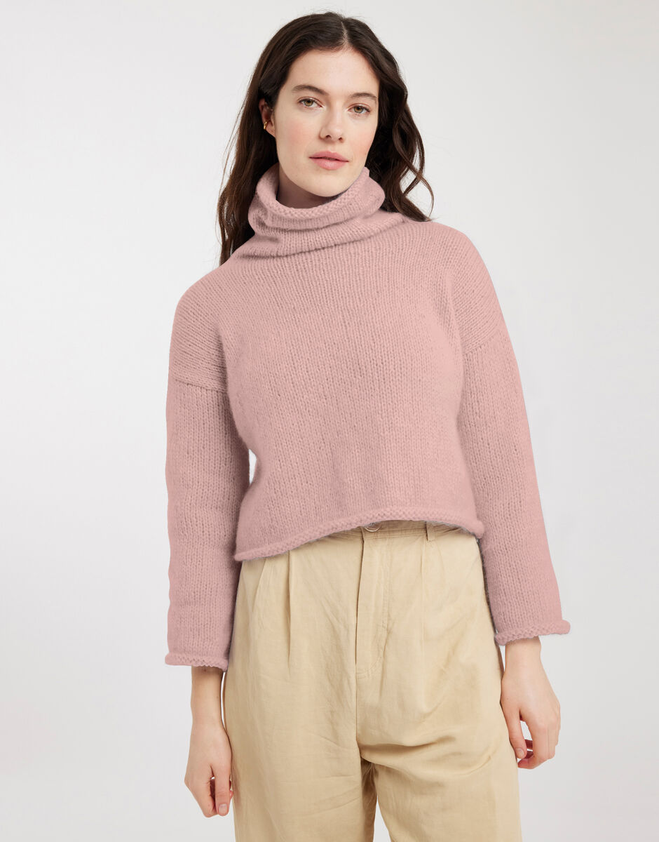 Relax Knit Through It Sweater Mellow Mauve