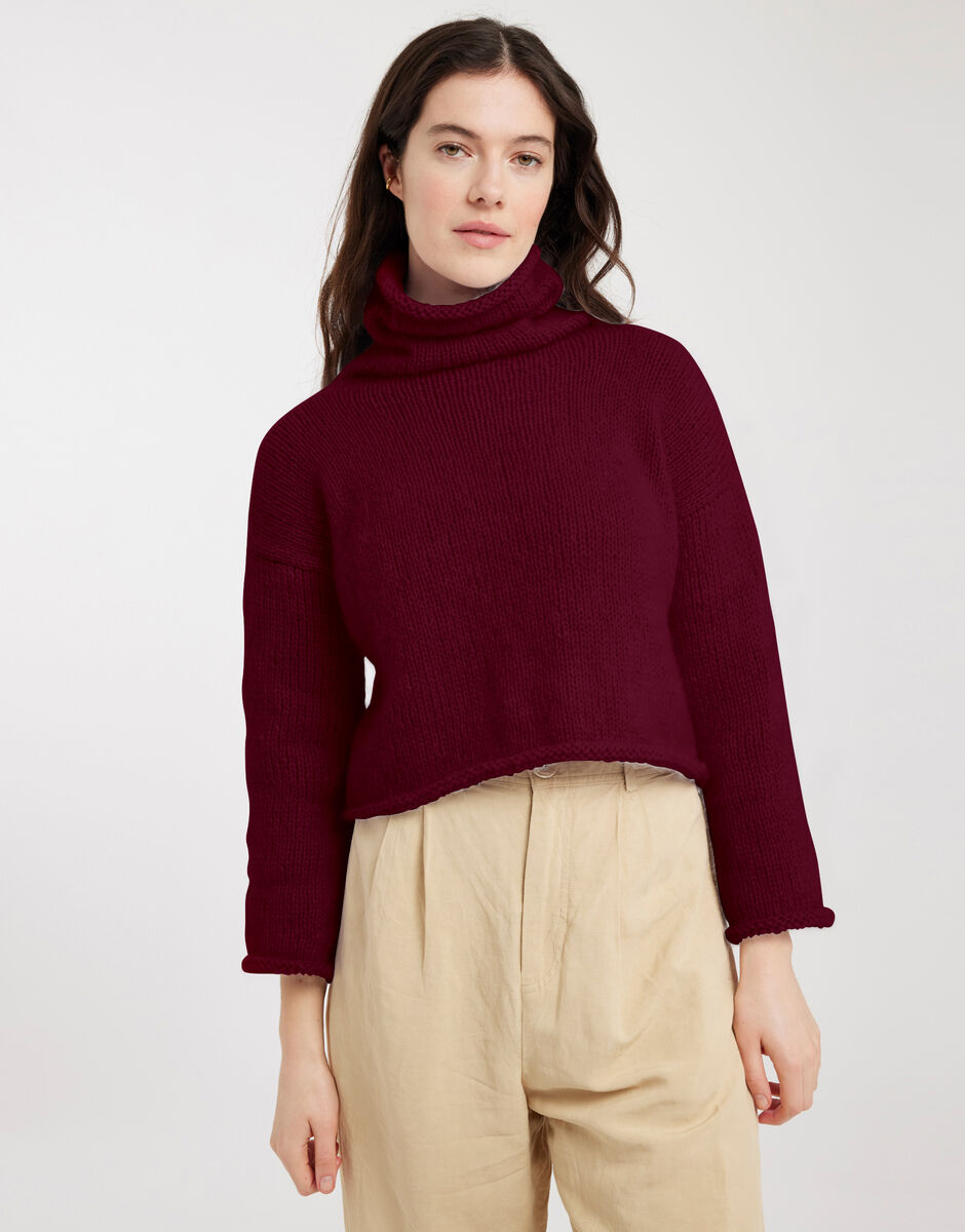 Relax Knit Through It Sweater Margaux Red