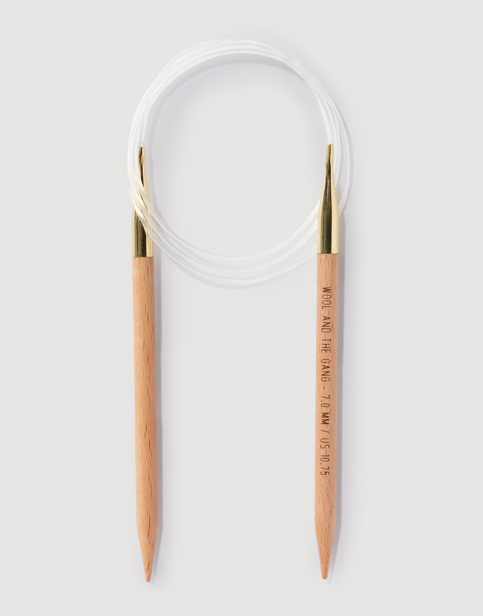 Aiguilles Circulaires Beechwood 7mm/US10.75 X 100cm/40