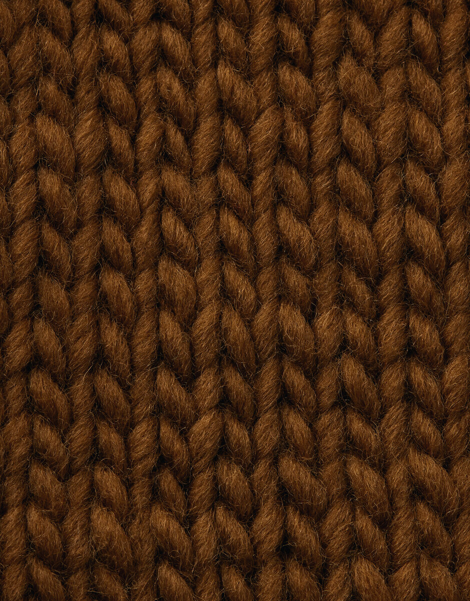 Cable Bomber Fawn Brown