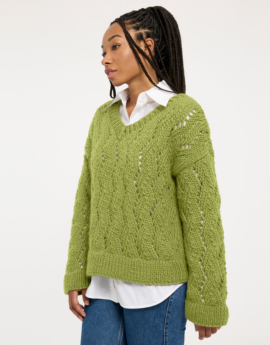 Folklore Sweater Apple Green