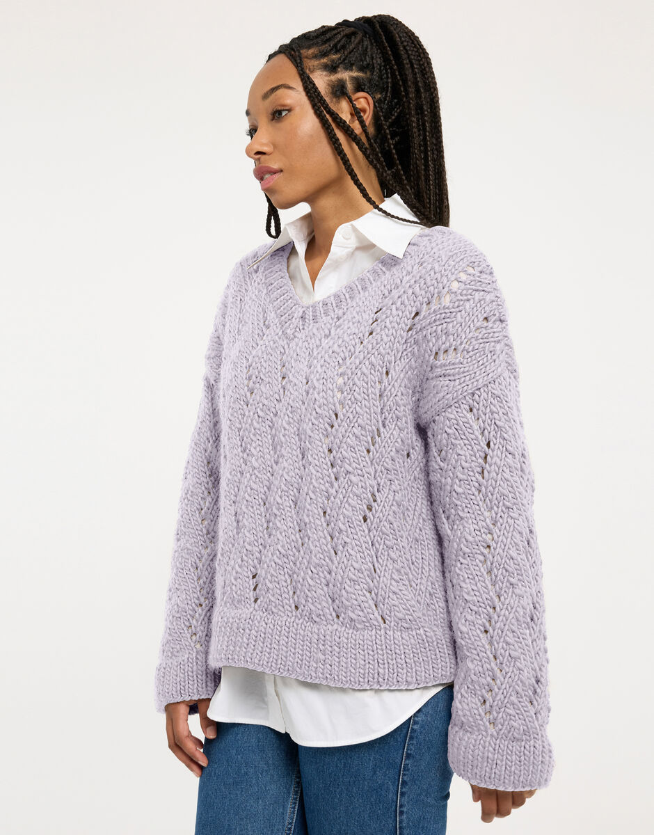 Folklore Sweater Lilac Powder