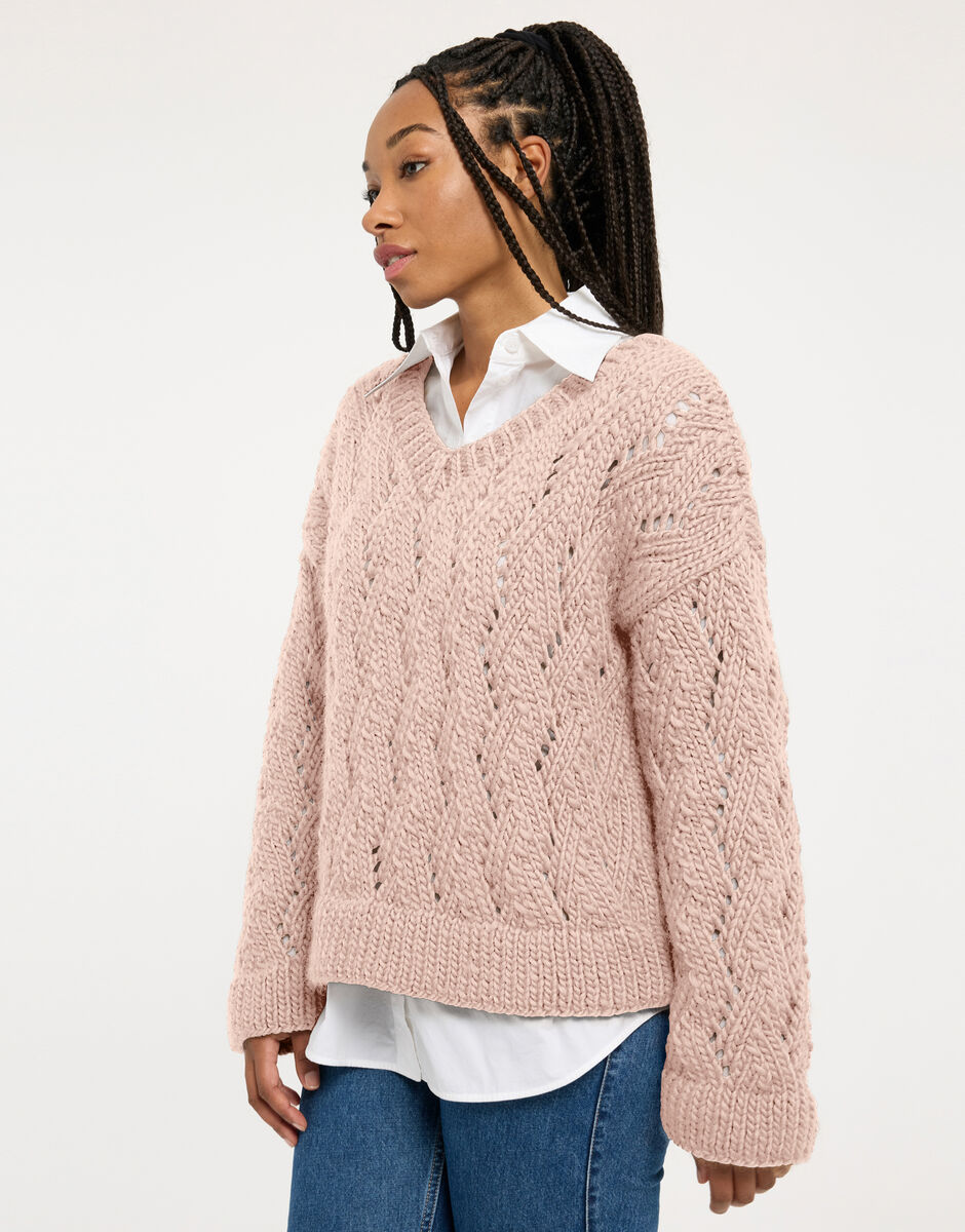 Folklore Sweater Cameo Rose
