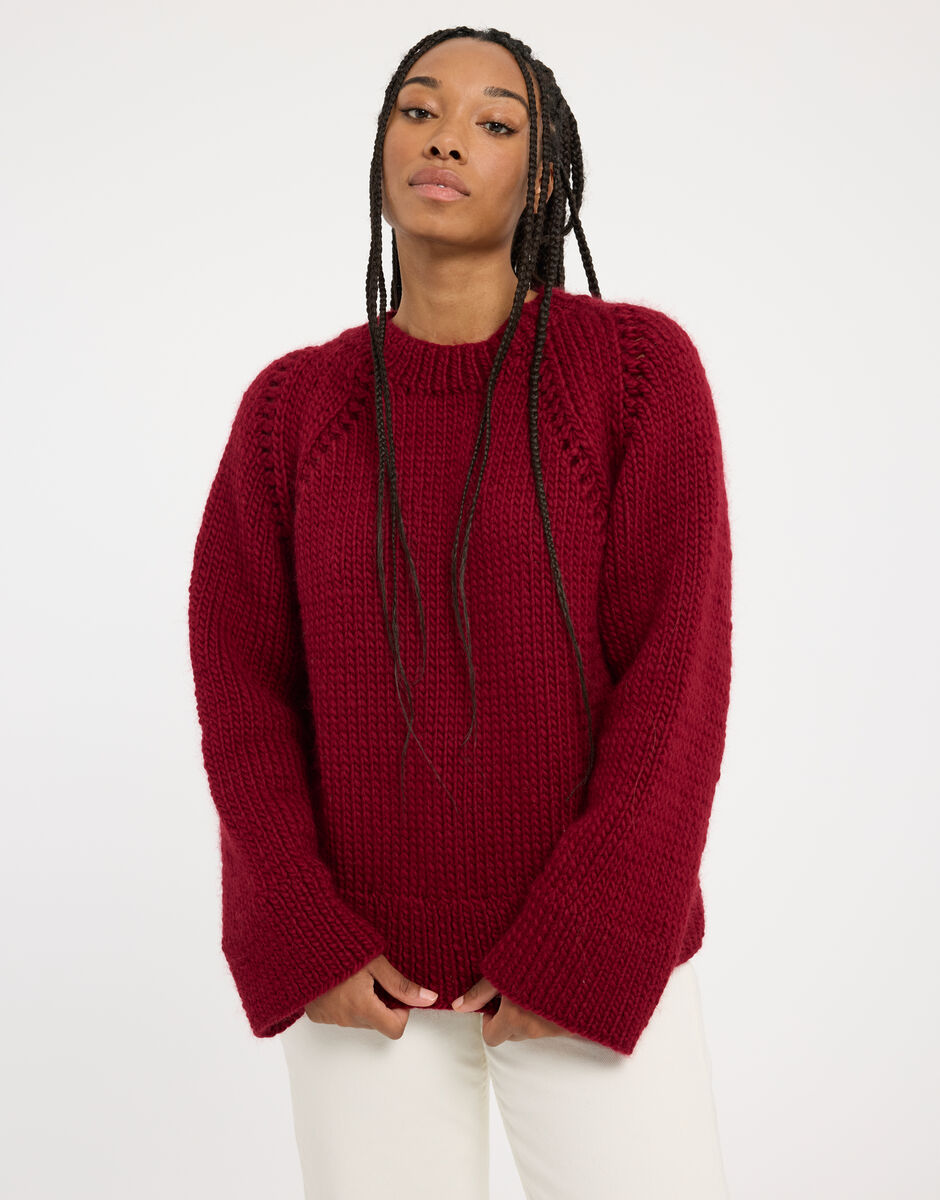 Willow Sweater Merlot Red