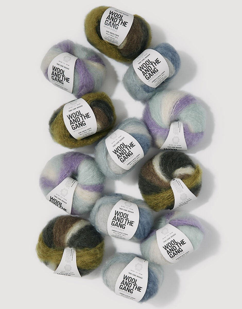 Take Care Mohair Stripe Bundle - 12 Balls