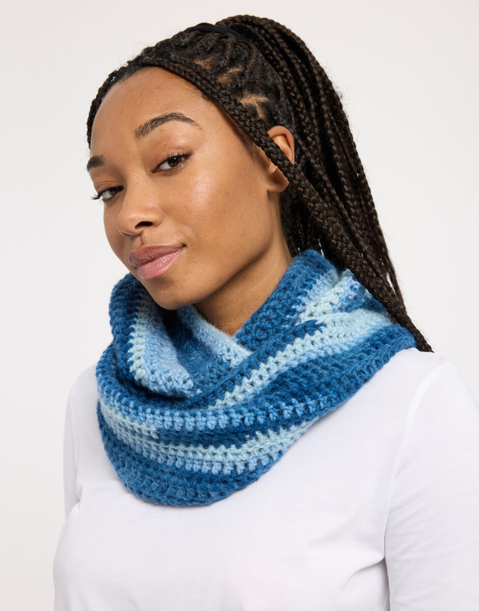 Misunderstood Snood Ocean Blue Stripe