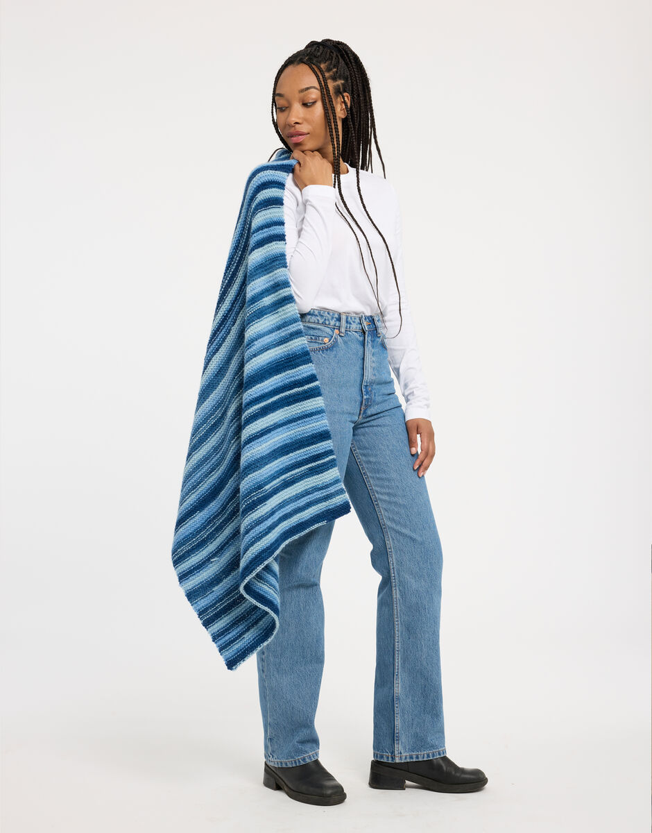 Plaid Moonlight Ocean Blue Stripe