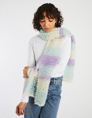 Loud Scarf Diamond Blue Stripe