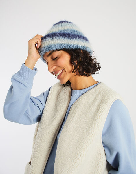 Higher Hat Umbrella Blue Stripe
