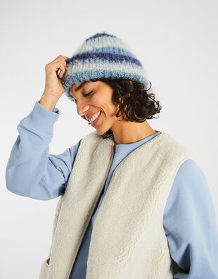Higher Hat Umbrella Blue Stripe