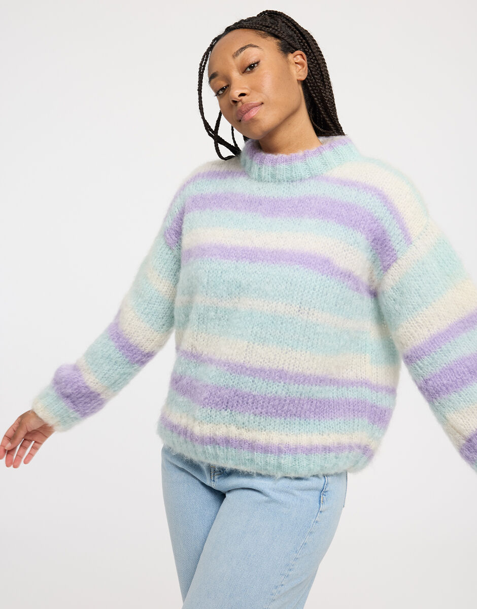 Diamond Sweater Diamond Blue Stripe