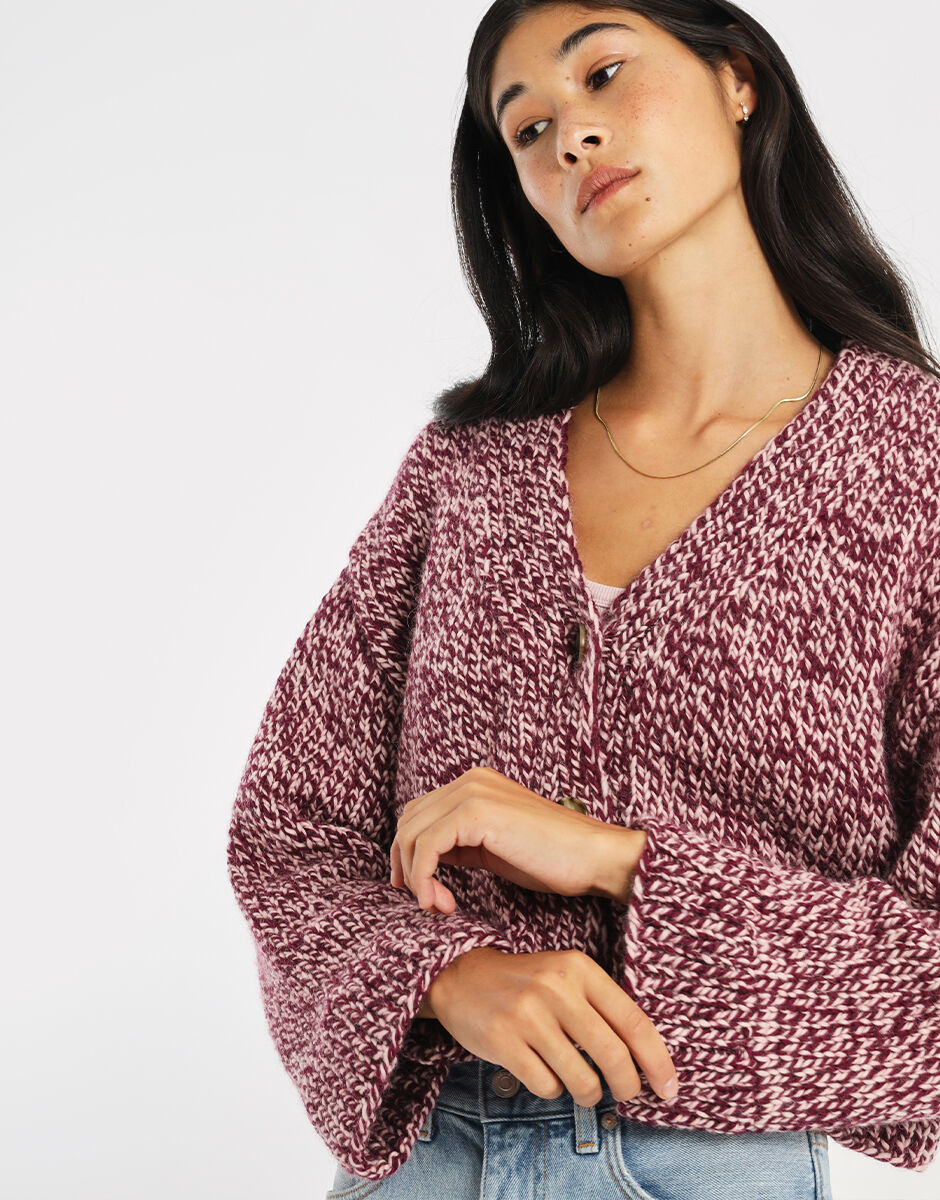 Twist Cardigan Cameo Red