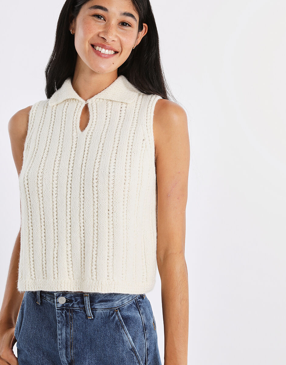 Slowly Tank Ivory White