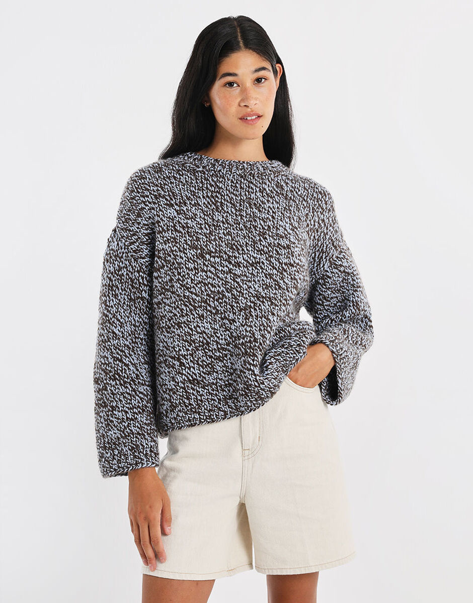 Shout Sweater Espresso Blue